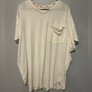 Free people longline scoop hem t shirt small